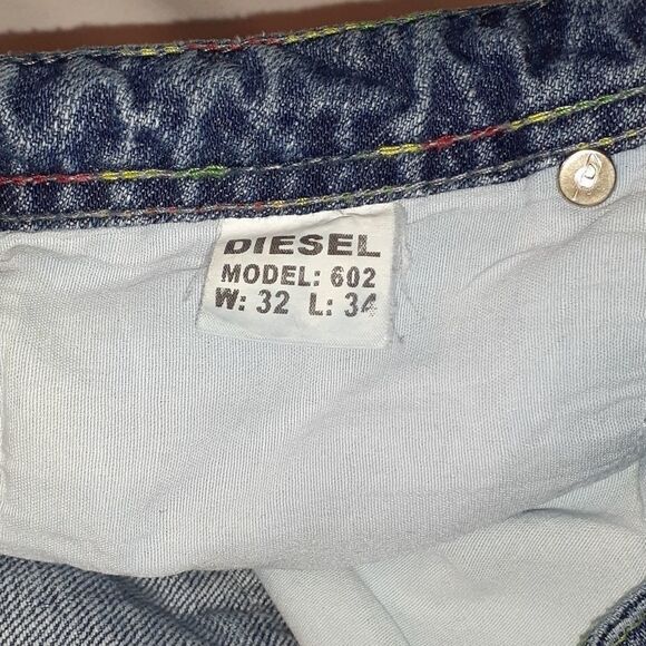 Diesel Crystal Embellished Jeans Straight Leg 32 - Picture 10 of 13
